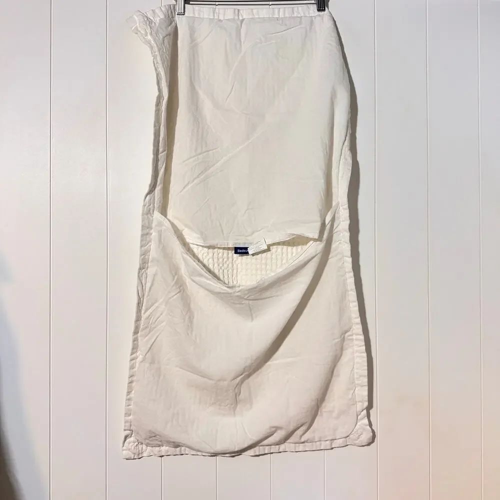Bedsure White Textured Pillow Sham King 21 x 36.5 Single